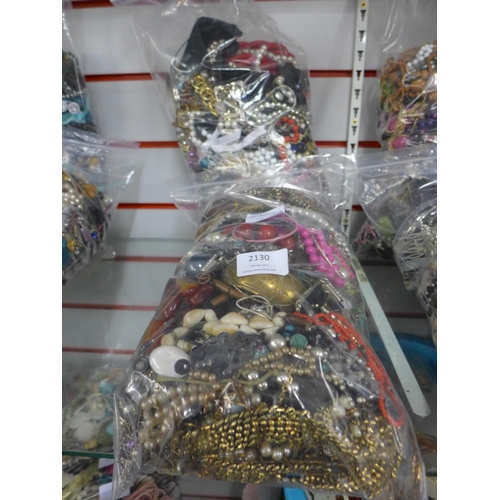 2130 - 2 bags of costume jewelry