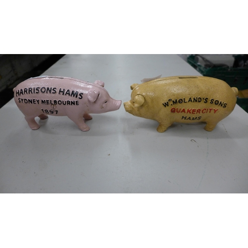 2460 - 2 Pig banks * this lot is subject to VAT