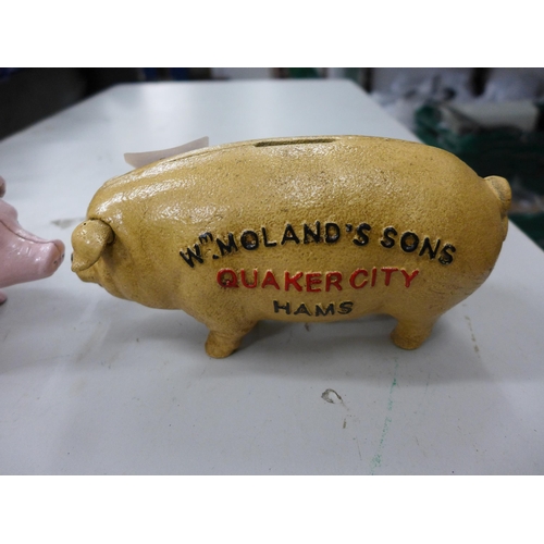 2460 - 2 Pig banks * this lot is subject to VAT