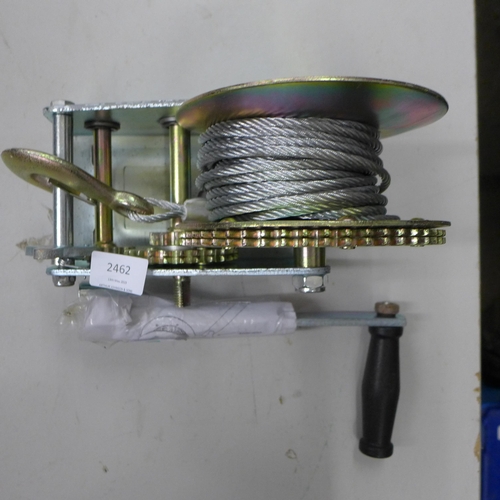 2462 - Double gear, heavy duty winch * this lot is subject to VAT