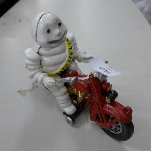 2464 - Michelin man on motorcycle figure * this lot is subject to VAT