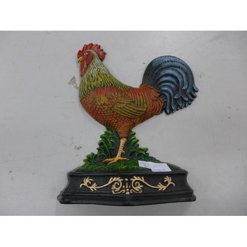 2480A - Cockerel doorstop * this lot is subject to VAT