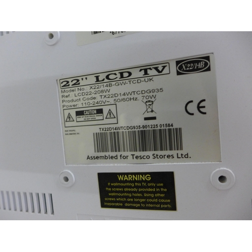 2144 - Tesco HD Ready TV, DVB-T & DVD video