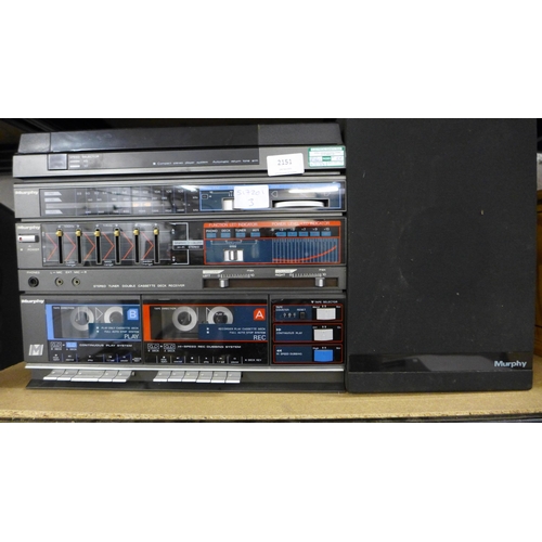 2151 - Murphy stereo system with speakers