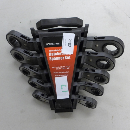 2482 - 5 Piece ratchet spanner set * this lot is subject to VAT