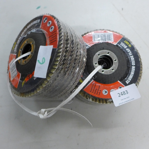 2483 - 12 Flap discs * this lot is subject to VAT