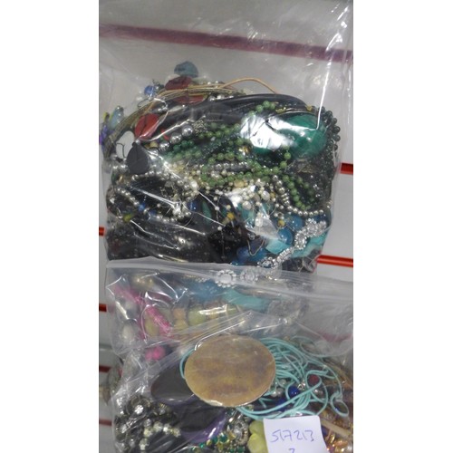 2129 - 2 bags of costume jewelry