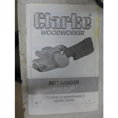 2018 - Clarke BSI 240v 900w belt sander with dust bag