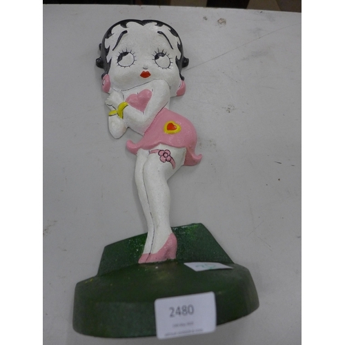 2480 - Pink Betty Boop door stop * this lot is subject to VAT