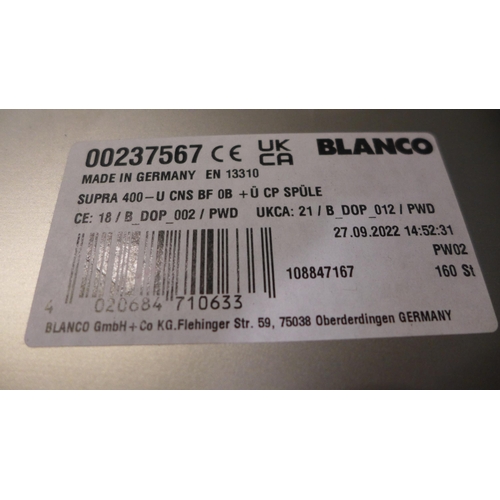 3088 - Blanco Supra 400-U Stainless Steel Sink, Original RRP £132.5 inc. VAT (430x430x175) (Model: BL452613... 