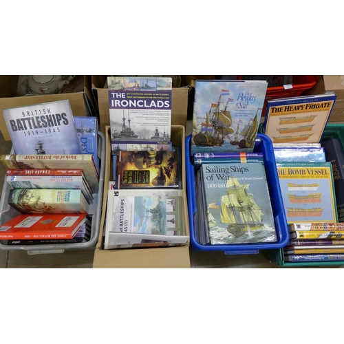 1147 - Four boxes of books on ships **PLEASE NOTE THIS LOT IS NOT ELIGIBLE FOR POSTING AND PACKING**