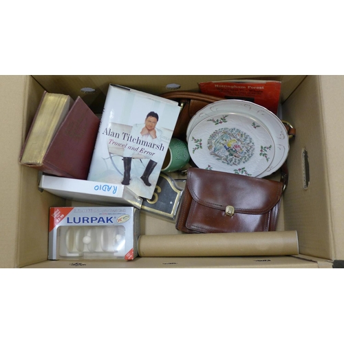 1153 - A collection of items including a Lurpak toast rack, books, collector's plates, etc. **PLEASE NOTE T... 