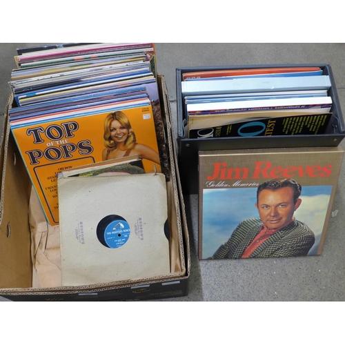 1169 - A collection of LP records and singles including ABBA, Boney M, Elvis Presley, Tom Jones and The Bea... 