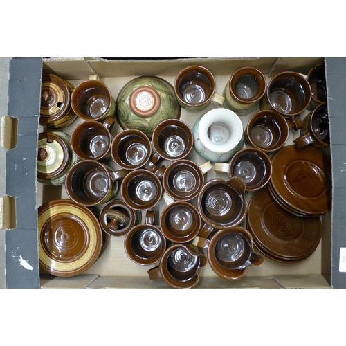 1170 - A large collection of Skegness pottery, includes a large urn, table lamp, flagon, oven wares, vase, ... 