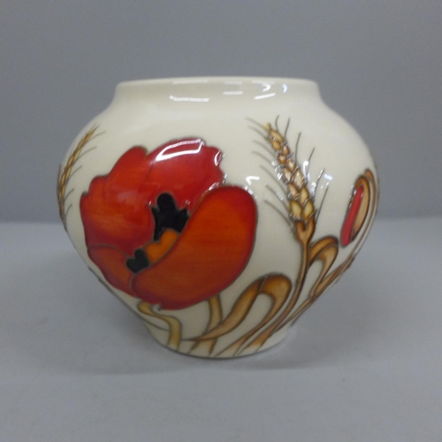 602 - A Moorcroft Harvest Poppy vase designed by Emma Bossons, 10.5cm