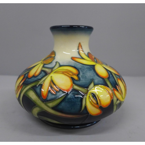 603 - A Moorcroft Celandine vase designed by Emma Bossons, 10.5cm