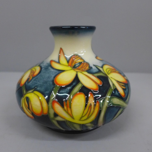 603 - A Moorcroft Celandine vase designed by Emma Bossons, 10.5cm