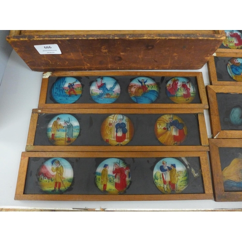 666 - A box of lantern slides