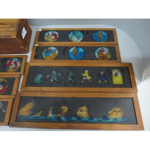 666 - A box of lantern slides