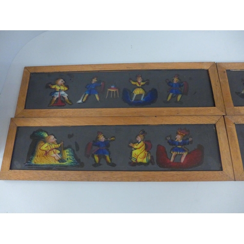 680 - A box of lantern slides, two depicting nursery rhymes