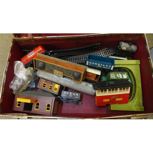 813 - A case of assorted 00 gauge model rail including controllers