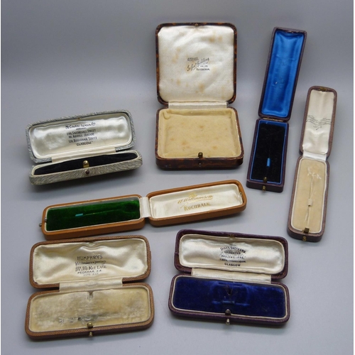 944 - Seven vintage jewellery boxes