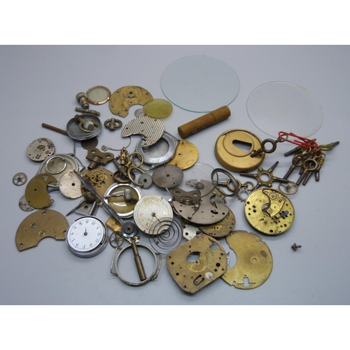 945 - Watch parts and watch keys