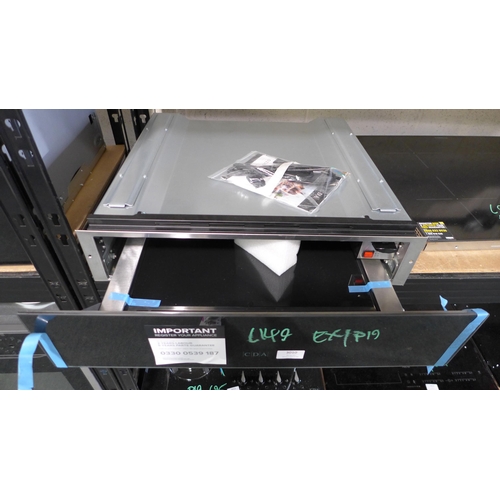 3010 - CDA Black Glass Warming Drawer (Model: VW153) - *This lot is subject to VAT