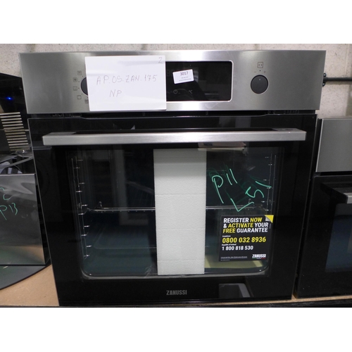 3017 - Zanussi Single Pyrolytic Oven, original RRP £349.17 inc. VAT (H589xW594xD568) (Model: ZOPNX6X2) (394... 