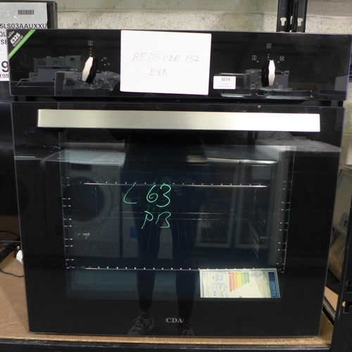 3019 - CDA Single Multi-Function Oven , original RRP £300 inc. VAT (H595xW595xD567) (Model: SK310BL) (394-6... 