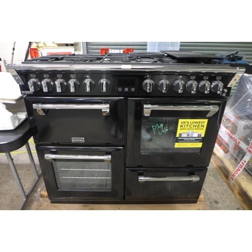 3053 - Stoves Richmond Deluxe Black 100cm Dual Fuel Range Cooker, original RRP £1832.50 inc. VAT (Model: ST... 