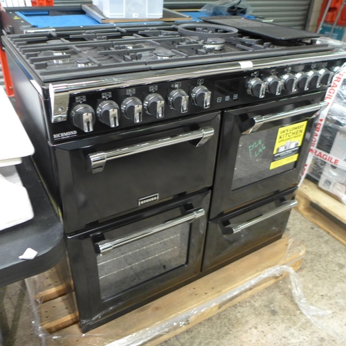 3053 - Stoves Richmond Deluxe Black 100cm Dual Fuel Range Cooker, original RRP £1832.50 inc. VAT (Model: ST... 