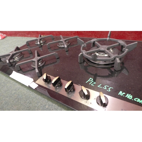 3071 - CDA Black Glass 5 Burner Hob, original RRP £490.84 inc. VAT (H52xW869xD510) (Model: HVG96BL) (394-55... 