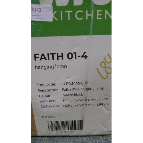 3072 - Faith 4-Light Ceiling Pendant, original RRP £1000 inc. VAT (Model: FAITH01-4) * This lot is subject ... 