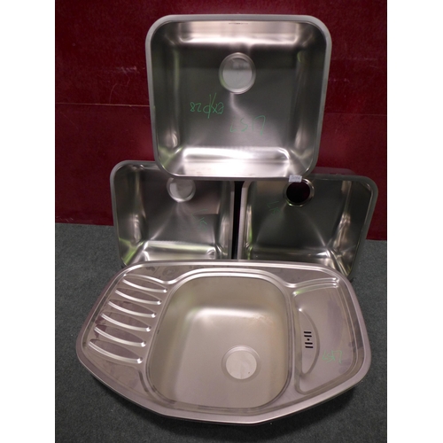 3078A - Four Miscellaneous Sinks (Two Blanco, Two unbranded) *This lot is subject to VAT