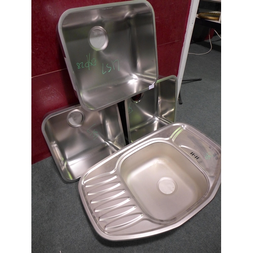 3078A - Four Miscellaneous Sinks (Two Blanco, Two unbranded) *This lot is subject to VAT