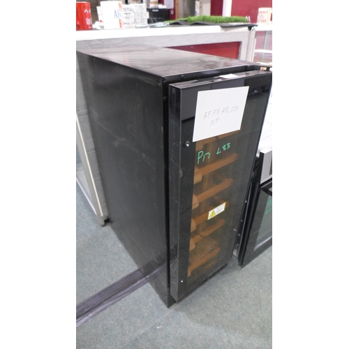 3078N - Viceroy Under Counter Wine Cooler, original RRP £332.50 inc. VAT (H870xW295xD570) (Model: WRWC30BKED... 