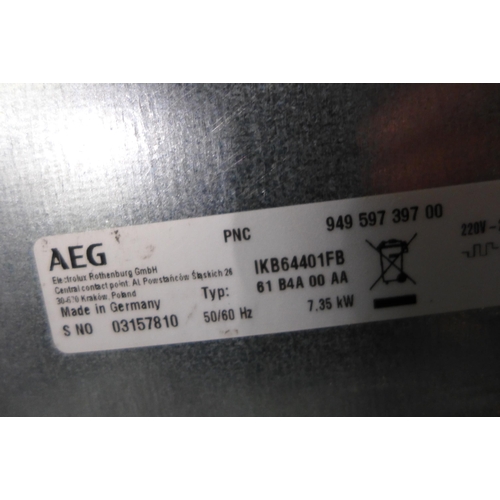 3100 - AEG 4 Zone Induction Hob, original RRP £340.83 inc. VAT (H44xW590xD520) (Model: IKB64401FB) (391-28)... 