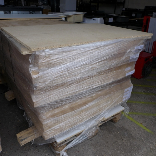 3292 - Pallet Of Approx 14 Solid Oak Worktops  (2400x1000x40) - model no.:- WO.TP.OAK.240.040.U * This lot ... 