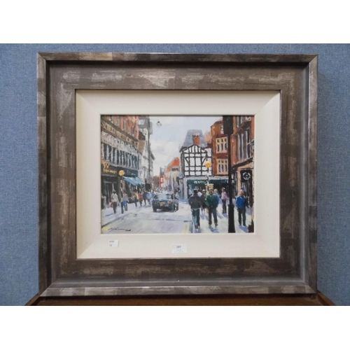 412 - A signed David Farren limited edition artists proof print, Bridlesmith Gate, no. 2/10, framed