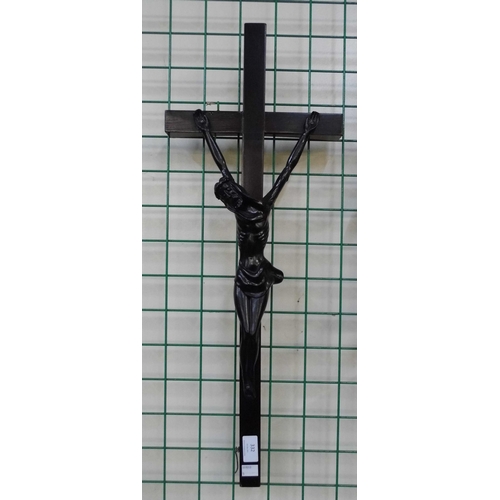 481 - A French ebonised crucifix