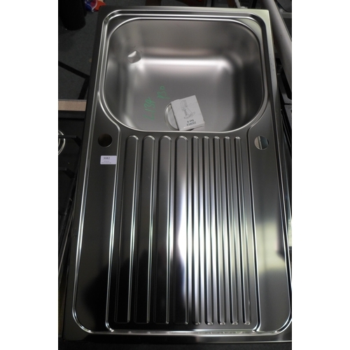 3082 - Blanco Tipo 45 S Stainless Steel Inset Sink with Drainer (860x500) (Model: BL467949) (394-134) * Thi... 