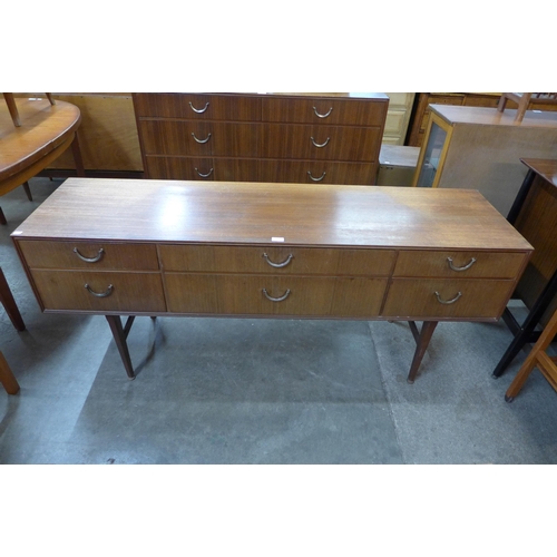 107 - A Meredew afromosia six drawer sideboard