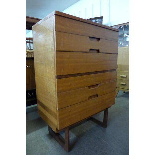 110 - A Uniflex teak chest of drawers