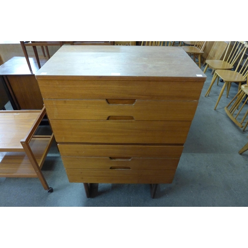 110 - A Uniflex teak chest of drawers