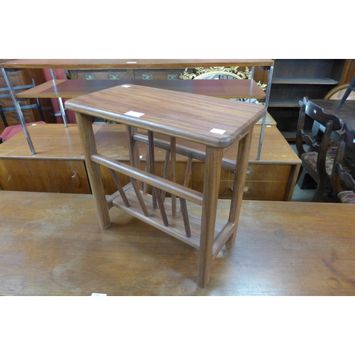 123 - A teak magazine rack