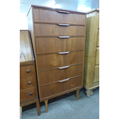 129 - An Austin Suite teak chest of drawers