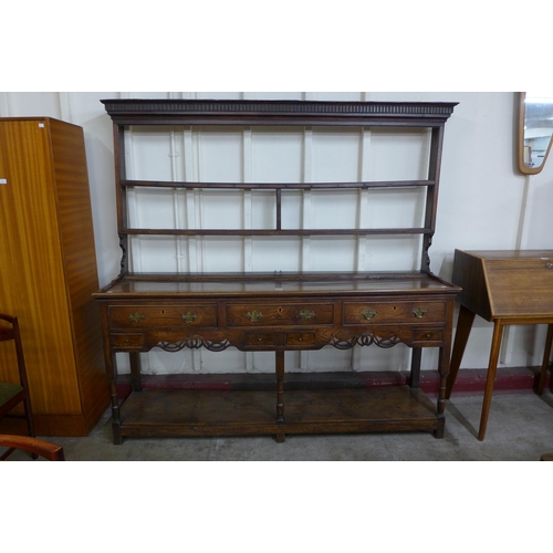 158 - A George II elm and oak dresser