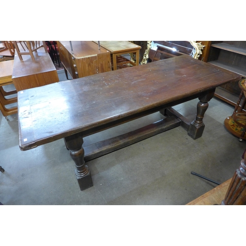 172 - An 18th Century style oak refectory table