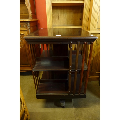 180 - An Edward VII mahogany revolving bookcase